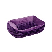 Dogit Style Dog Rectangular Reversible Cuddle Bed-Wild Animal, Purple, Xsmall. 43.2cm x 35.6cm x 16.5cm (17" x 14" x 6.5").
