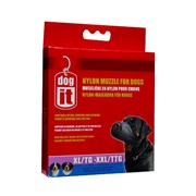 Dogit Nylon Dog Muzzle-Black-XLarge to XXLarge (24cm / 9.4")