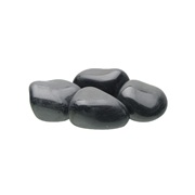 Fluval Pebbles, Polished Black Agate Stones, 40-50 mm, 1.54 lbs