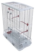 Vision Bird Cage for Large Birds (L12) - Double Height - Large Wire - 75 x 38 x 92.5 cm (29.5 L x 15 W x 36.5 in H)
