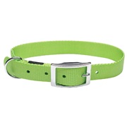 Dogit Single Ply Nylon Dog Collar with Buckle- Green, Large (61cm/24”)