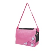 Dogit Style Nylon Messenger Dog Carry Bag, Aloha, Pink (for small dogs up to 9kg/20lbs)