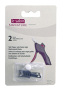 Le Salon Signature Nail Clipper with Safety Light Replacement Blades, 2 pack