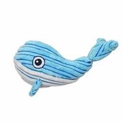 Dogit Stuffies Dog Toy - Corduroy Plush Blue Dolphin - 28 cm (11 in)