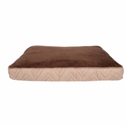 Dogit DreamWell Dog Mattress Bed - Rectangular - Beige/Brown - 73 x 51 x 7.6 cm (29 x 20 x 3 in)