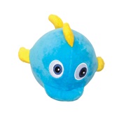 Dogit Stuffies Dog Toy - Plush Ball Blue Whale - 10 cm (4 in dia.)
