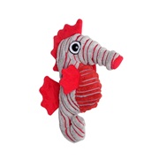Dogit Stuffies Dog Toy - Corduroy Plush Gray Seahorse - 28 cm (11 in)