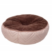 Dogit DreamWell Dog Mattress Bed - Round - Beige/Brown - 50 cm dia (19.5 in)