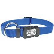 Dogit Single Ply Adjustable Nylon Dog Collar with Snap- Blue, Large