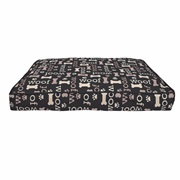 Dogit DreamWell Dog Mattress Bed - Rectangular - Black Woof - 73 x 51 x 7.6 cm (29 x 20 x 3 in)
