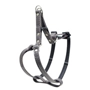 Dogit Style Adjustable Step-in Leather Dog Harness - Gray, 10mm x 17cm-33cm (3/8" x 7" - 13")
