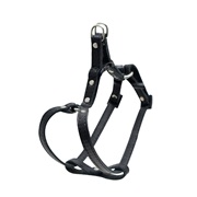 Dogit Style Adjustable Step-in Leather Dog Harness - Black, 10mm x 17cm-33cm (3/8" x 7" - 13")