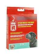 Dogit Nylon Dog Muzzle-Black-Large (18.5cm / 7.3")