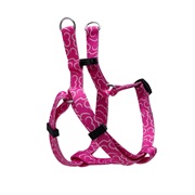 Dogit Style Adjustable Step In Dog Harness, Bones, Pink, Small