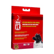 Dogit Nylon Dog Muzzle-Black-XSmall (10cm / 3.9")