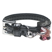 Dogit Style Faux Leather Dog Collar-Milano, Black,Xsmall, 20 cm (Teacup size)