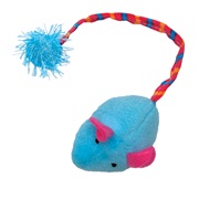 Cat Love Furry Frolics Cat Toy - Blue Plush Catnip Mouse