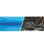 Marina Double Sided Aquarium Background, Sea Scape/Natural Mystic, 30.5 cm X 7.6 m (12" X 25 ft)