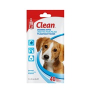 Dogit Clean Grooming Wipes - Unscented - 40 pack - 15 x 20 cm (6 x 8")