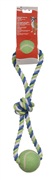 Dogit Dog Knotted Rope Toy, Multicoloured 2-Ball Looped Tug
