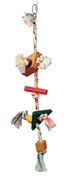 Living World Junglewood Bird Toy, Rope with rectangle and triangle square beads with hanging clip