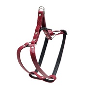 Dogit Style Adjustable Step-in Leather Dog Harness - Red, 10mm x 17cm-33cm (3/8" x 7" - 13")