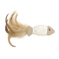 Catit Eco CatToy Sisal Cardboard Fish with Feather - 17cm