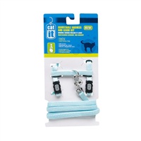 Catit Adjustable Nylon Cat Harness & Leash Set, Blue, Small