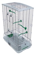 Vision Bird Cage for small birds (M02)- Double height, Small wire- Size: 61 x 38 x 87.5 cm (24 L x 15 W x 34.5 in H)