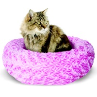 Catit Style Cat Donut Bed-Rosebud, Pink, Small. 40cm dia. x 12.7cm (16" dia x 5").