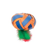 Cat Love Terra Toys Catnip Cat Toy - Flat Ball with Feathers