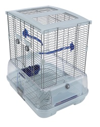 Vision Bird Cage for small birds (S01) - Small Wire, single height - 45.5 x 35.5 x 51 cm (18 L x 14 W x 20 in H)