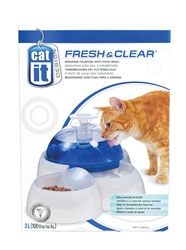 Catit Design Fresh & Clear Cat Drinking Fountain with Food Bowl